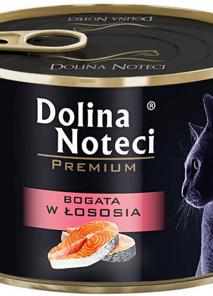Dolina Noteci Premium Kot Bogata w łososia puszka 185g