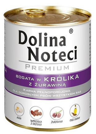 Dolina Noteci Premium Pies Królik i żurawina puszka 800g