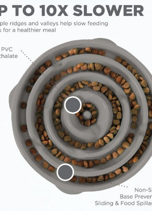 Outward Hound Fun Feeder Miska spowalniająca szara [69892]