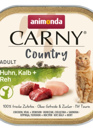 Animonda Carny Country Adult Kurczak, Cielęcina i Sarnina tacka 100g
