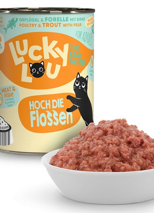 Lucky Lou Lifestage Adult Drób i pstrąg puszka 400g
