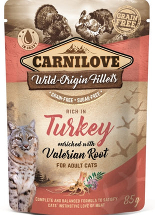 Carnilove Cat Turkey & Valerian Root - indyk i waleriana saszetka 85g