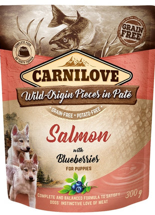 Carnilove Dog Salmon & Blueberries for Puppies - łosoś i jagody saszetka 300g