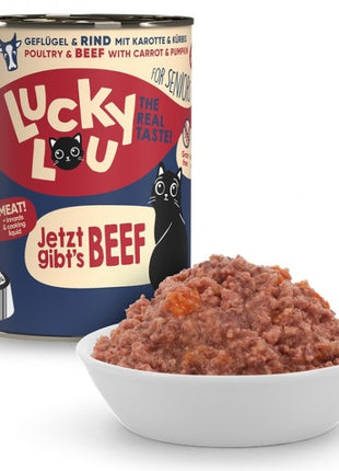 Lucky Lou Lifestage Senior Drób i wołowina puszka 400g