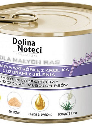 Dolina Noteci Premium Pies Mały Junior wątróbka królika i ozory jeleni 185g