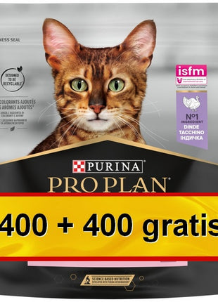 Purina Pro Plan Cat Adult Delicate Digestion z indykiem 800g (400+400g gratis)